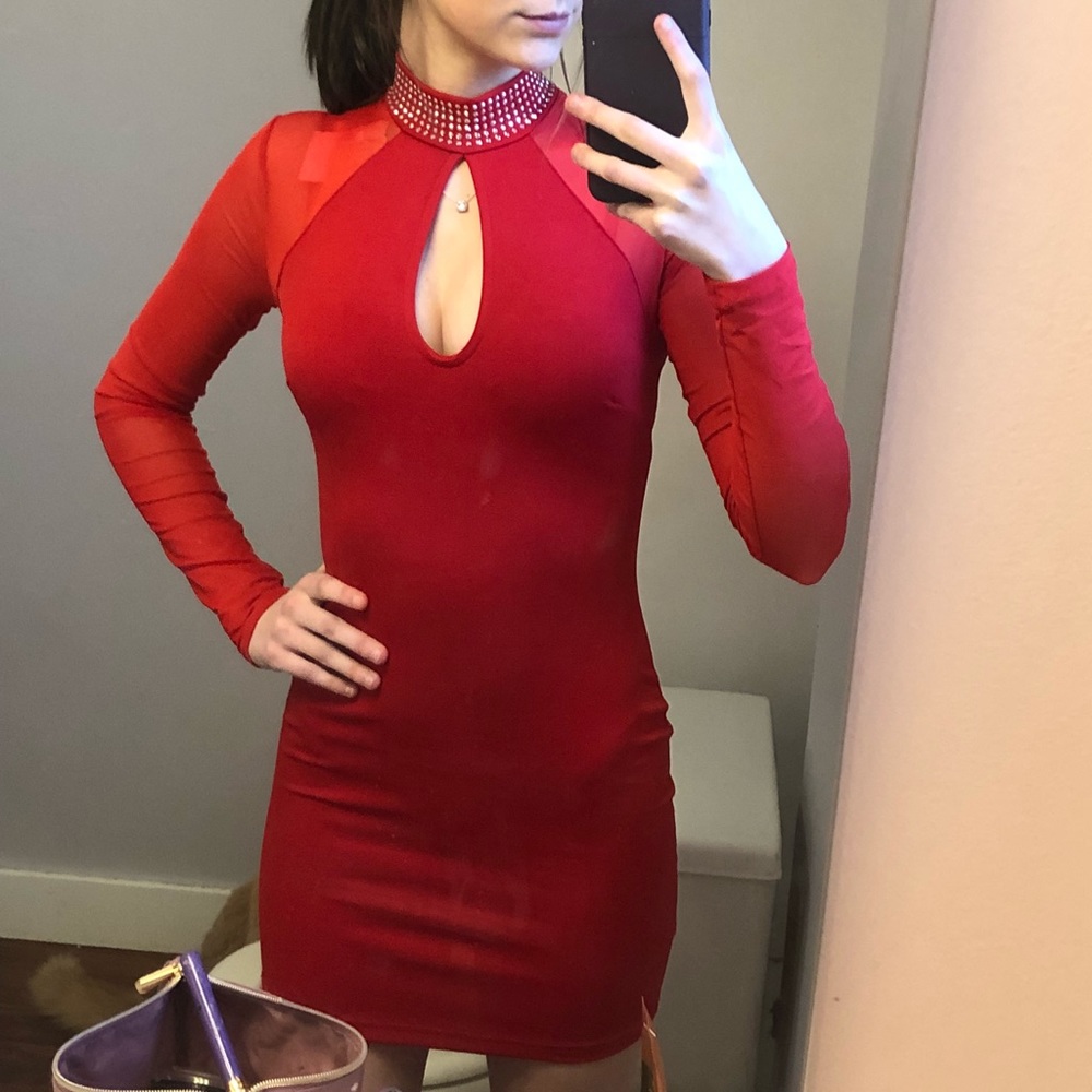Size small red cocktail dress